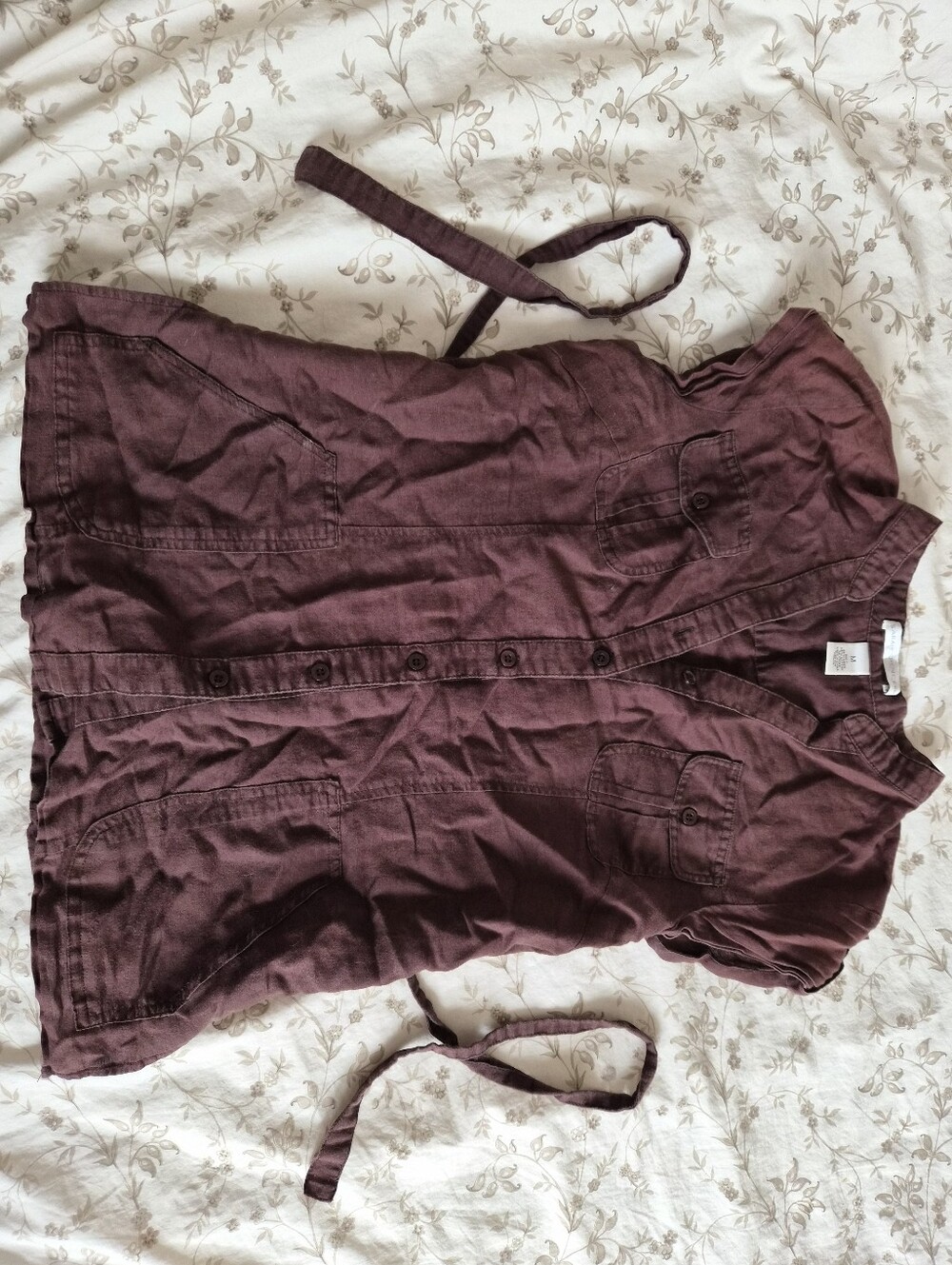 Women’s Button-Front Utility Tunic in Deep Plum